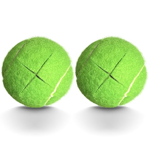 HPWFHPLF 2 PCS Precut Tennis Balls for Walkers, Floor Protectors (Green)