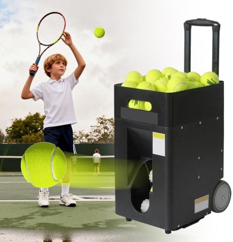 60km/h Tennis Ball Machine with Remote, 50-Ball Capacity, Ideal for Beginners & Intermediate Players, Ultimate Tennis Training Device for Skill Improvement