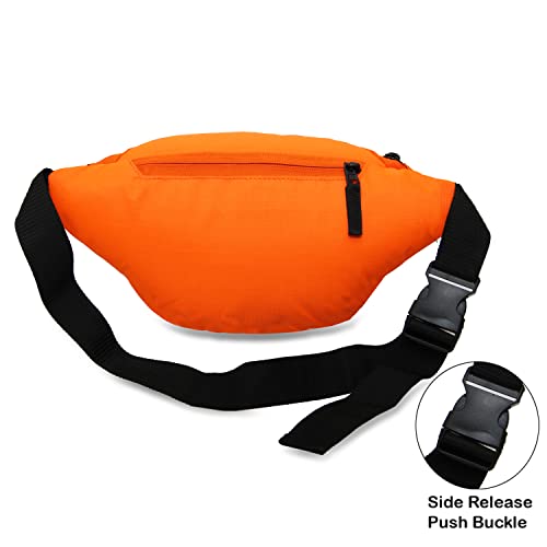 Image of Waist Bag for Men & Women, Slim Fanny Pack Casual Sling Shoulder Chest Pack with Adjustable Strap for Walking, Cycling, Running, Hiking Hold Phones, Keys, Cards (Orange)