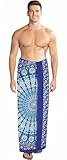 HAPPY BAY Men's Wrap Beach Swimwear Cover Up Pareo Tie Sarong 78"X42" Blue_Z235