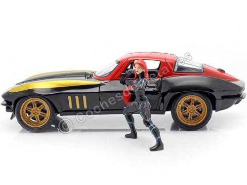 Auto Die-cast Marvel 1:24 Chevy Corvette 1966 miniatura 3