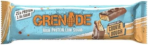 Grenade High Protein Bar, Chocolate Chip Cookie Dough, 60g