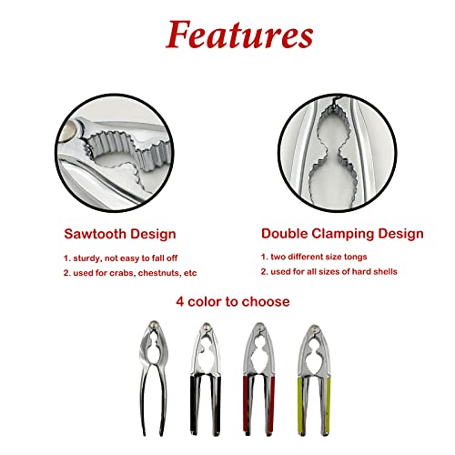 Nut Cracker, Seafood Tool, Walnut Cracker for All Nuts, Heavy Duty Shell Cracker Kitchen Tool with Non-slip Handle