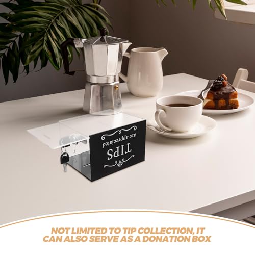 Boîte à pourboires acrylique pour cafés et organisation maison