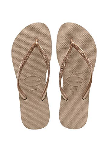 Chinelo Slim, Havaianas, Meninas, Rose Gold, 29/30