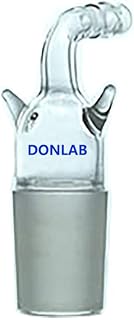 DONLAB IBA-2440 Glass Elbowâ€‚Tube Plug with Binaural Pressure Head Curved 90Â° Extraction Joint, Lab Glass Accessory