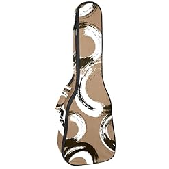 Housse de transport pour ukulélé ténor soprano – Motif cercles abstraits – 53/66 cm – Pour ukulélé ténor – 1,3 cm d… - Les Beatles, Paul McCartney, John Lennon, RIngo Starr, George Harrison