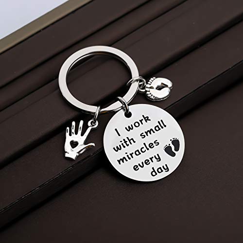 CENWA NICU Nurse Gift Midwife Gift I Work With Small Miracles Every Day Pediatric Nurse Babies Nurse Thank You Gift4