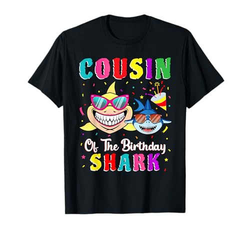Cousin Of The Shark Birthday Family Matching Birthday Cousin Camiseta