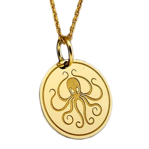 Breloque océan et pendentif pieuvre pièce de monnaie, un cadeau idéal