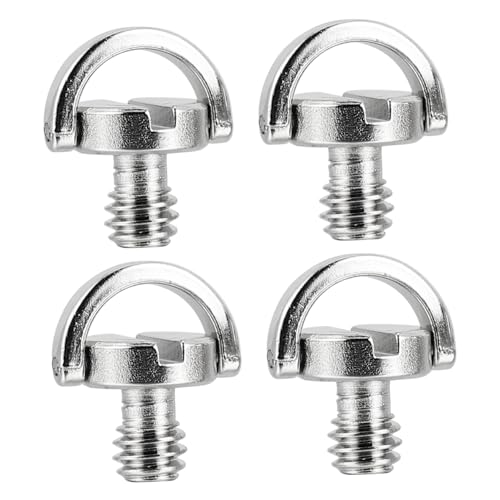 jojofuny 4pièces Vis De avec Anneau pour Trépied De Caméra Plaque De Dégagement Rapide pour Fixation De Caméra Et Objectif