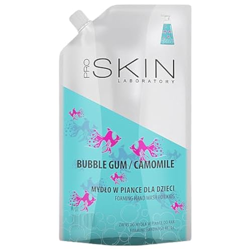 ProSkin Flüssigseife Nachfüllpack 640 ml mit Kamille - Vegane Schaumseife Nachfüllpack - Handseife Flüssig - Handseife Nachfüllbeutel - Seife Nachfüllbeutel mit Geruch von Kaugummi - Parabenfrei