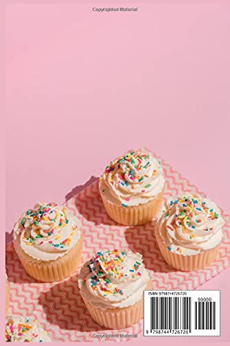 Life is Sweet Cupcake Notebook: Cute pink cupcake themed 6x9 lined 120 page notebook - Image 2