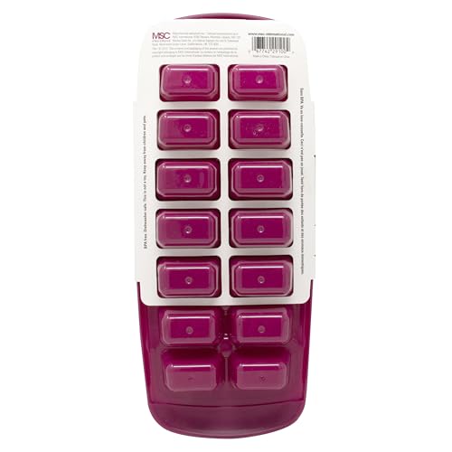 Joie Standard Ice Cube Tray, Covered and Stackable, No-Spill Removable Lid, Pop Open Door for Easy Refills, Keeps Ice Fresh, Freezer Durable, Dishwasher Safe, Colors May Vary - Thumbnail 4