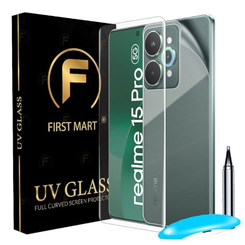 Image of FIRST MART Front & Back Tempered Glass for Realme 15 Pro With Installation Kit | Edge to Edge Coverage | Militry-Grade Screen Guard & Back Nano Membrane | Clear
