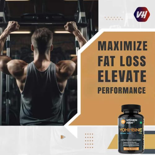 Image of Yohimbine HCL 5mg | Pre Workout for Men & Women | Fasted Cardio, Energy & Focus Support | Active Metabolism & Training Performance Formula | 15 Capsules by VitaminHaat