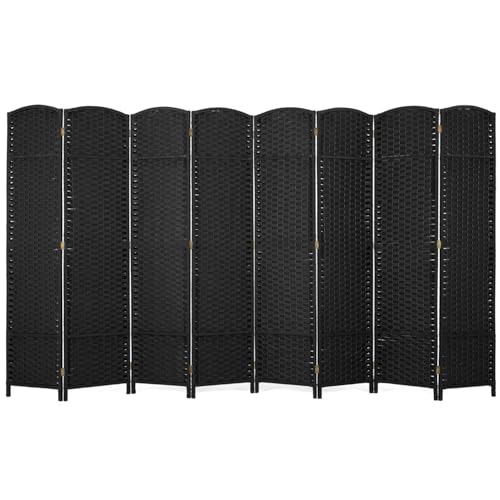 Room Divider 8 Panel 5.6 FT Tall Privacy Screen Waterproof Wood Frame Partition Room Dividers and Folding Privacy Screens Freestanding Wall Divider Indoor and Outdoor for Portable Room Separation