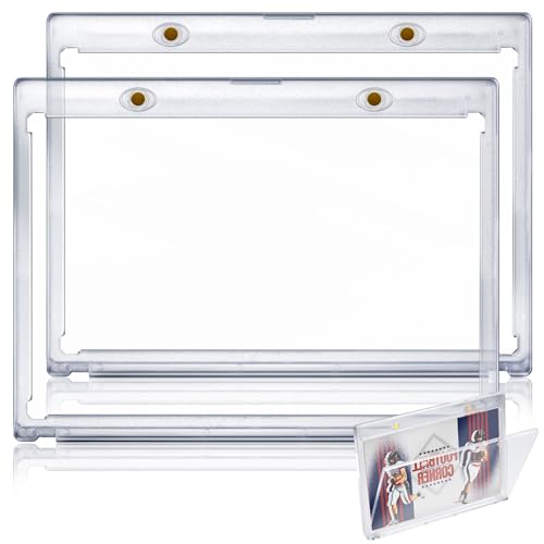 Image of DEDC Vertical Booklet Magnetic Case Storage Magnet Card Holder Cardholder 175PT One Touch Trading Baseball Cards Protector UV Protection Display Showcase No PVC(2CT-134mm)
