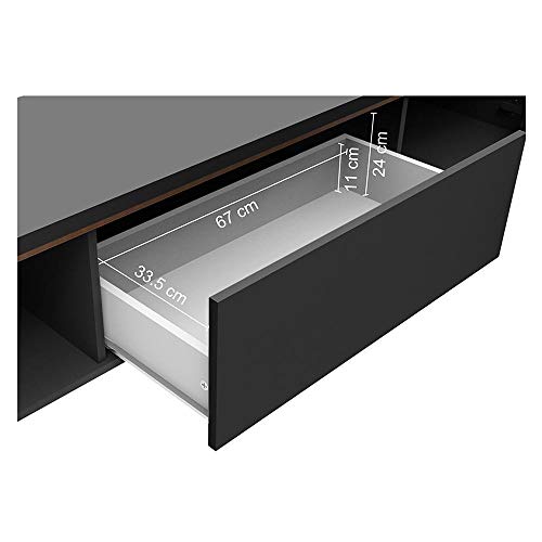 Rack para Tv até 75 Polegadas Madesa Reims 2 Portas 1 Gaveta - Preto