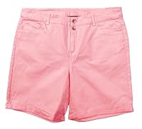 HAPPENING Plus Size Women Regular Fit Cotton Denim Shorts(Bermuda)- Thigh Length- MID Rise- Slight Stretch- Solid Light Pink Color - Waist Size 34" / 36" / 38" / 40" inches (2XL)
