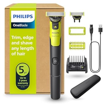 Philips OneBlade 360 Autentico Collegato Rasoio elettrico per viso e corpo, regolabarba e spazzola, lama 360 e originale, pettine regolabile 5in1, kit per il corpo, custodia da viaggio, QP4631/65