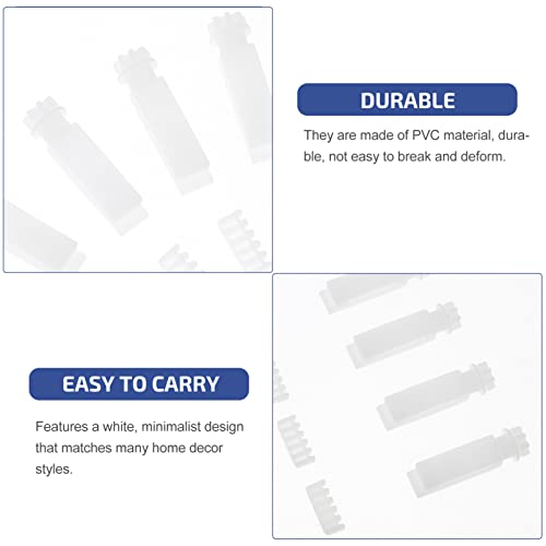 Housoutil Plastic Repair Stem 6 Sets Vertical Blind Stem Replacements White Plastic Vertical Blinds Stems Blinds Window Carrier Stem Accessories Vertical Blind Repair Tabs #TOP2