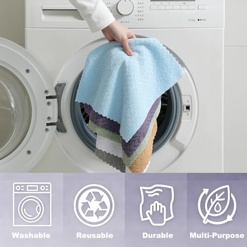 Image of 80 Pack Microfiber Cleaning Cloth Roll Reusable Paper Towels 12 inchx12 inch Tear Away Cloth,Absorbent Dish Rags for House Kitchen,Wash Cloths,Lint Free Rags for Window Cars Cleaning Supplies