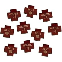 LITKO Half Health Tokens Compatible with Warhammer Kill Team 2nd Edition, Translucent Red 10