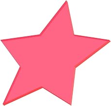 PLEXIGLAS® - Estrella de color rojo neón transparente, tamaño: 50 cm, 100 unidades