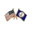 Virginia and USA Gold-Colored Plated