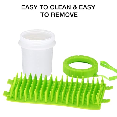 Image of 2-in-1 Paw Cleaning & Grooming Set | Portable Paw Cleaner Cup with Soft Silicone Bristles + Silicone Glove Brush | Easy Mud Removal, Bathing & Daily Care for Dogs & Cats | Safe & Gentle Tools