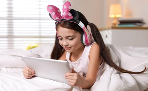 Image of Minnie Mouse Bluetooth Headphones for Kids Wireless Rechargeable Kid Friendly Sound (Minnie Mouse)