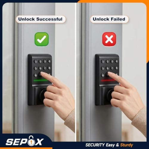 SEPOX® Keyless Entry Door Lock with Keypad, Smart Deadbolt - 3