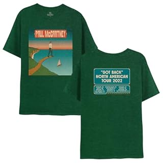 Paul McCartney Unisex Adult Paul McCartney Official Merch Got Back North American Tour Tee - Les Beatles, Paul McCartney, John Lennon, RIngo Starr, George Harrison