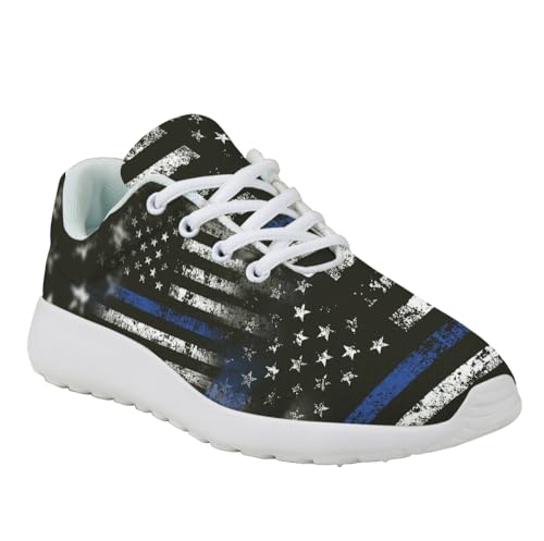 American Police Flag Shoes for Women Men Trail Running Casual Fashion Sneakers Slip-on Tennis Shoes3