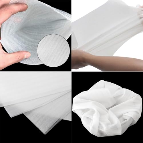Bhina 150 Stück 30x30cm Schaumfolie Beutel, Schaumstoffverpackung, Schaumfolie Verpackung, Schaumstoff Beutel, Umzug Verpackungsmaterial für Verpackung Glas, Geschirr, Porzellan, Geschirr, Weiß