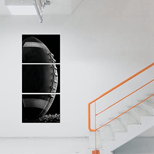 Gold Mi American Football Sport For Boy's Room School Wall Art Posters And Prints Black Artwork Minimalist Sport Canvas Painting For Office Gym Lounge Home Decor Frame To Hang 14X20Inch #TOP6