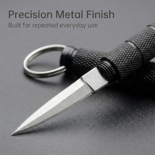 Image of ASIRA Stainless Steel Keychain Utility Cutter | Compact EDC Tool | Black