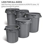 Rubbermaid Commercial Products BRUTE Heavy-Duty Round Trash/Garbage Lid 44-Gallon Black for Landscapers/Construction Sites/Restaurants/Back of House/Offices/Warehouses/Commercial Environments - Image 5