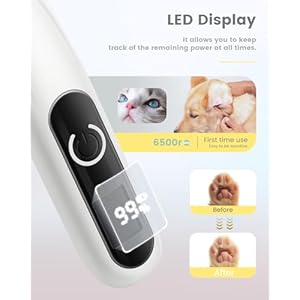 Dog Grooming Kit with LED Display,35dB Ultra-Low Noise Dog Clippers for Grooming, Cordless Dog Hair Trimmer,TYPE-C Rechargeable Dog Grooming Clippers for Paws, Ears, Face, Rump with LED Light Dog Grooming Kit with LED Display,35dB Ultra-Low Noise Dog Clippers for Grooming, Cordless Dog Hair Trimmer,TYPE-C Rechargeable Dog Grooming Clippers for Paws, Ears, Face, Rump with LED Light