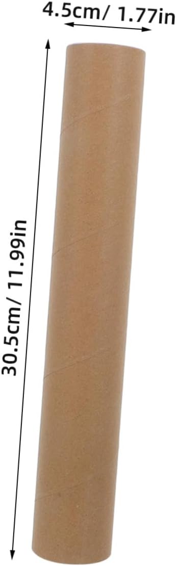 12pcs Kraft Paper Poster Tubes with End Caps, Reusable and Space-saving Mailing Tubes for Posters and Papers, for Exhibitions and Organizing Office Storage