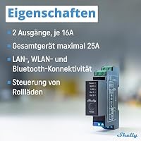 Shelly Pro 2PM | WLAN & LAN 2-Kanal-Smart-Relais-Schalter mit Strommessung - 25A | Hausautomation | Kompatibel mit Alexa & Google Home | iOS Android App | Fernsteuerung | Kein Hub Erforderlich – Ansicht 3