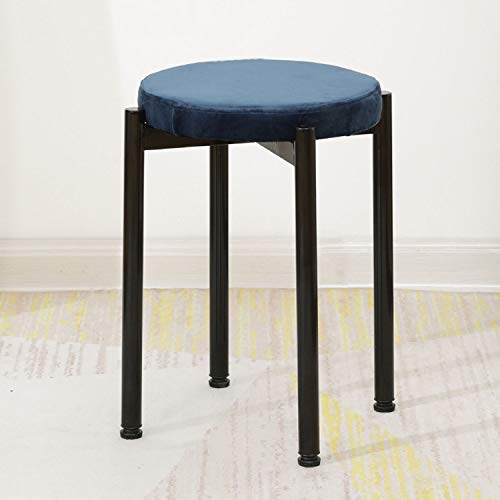 Silla de Maquillaje de moda color amarillo con asiento acolchado suave 4