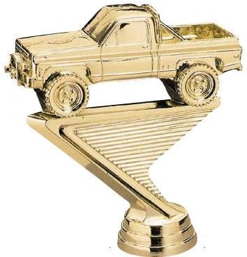 Crown Awards Truck Trophies with Custom Engraving, 6.75" Personalized 4x4 Truck Driver Trophy On Deluxe Round Base