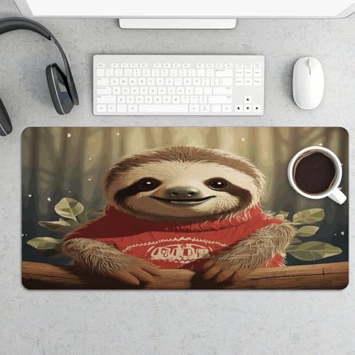 Alfombrilla de escritorio grande con diseño Cartoon Sloth miniatura 5