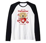 This Is My Valentine Pajama I Golden Retriever Raglan Baseball Tee