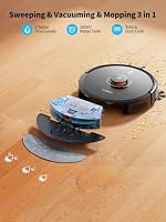 Robot Vacuum and Mop, Self-Emptying Robot Vacuum Cleaner with 8000Pa Suction, Laser Navigator with Smart Mapping Robotic Vacuums, 150Mins Runtime,Schedule,App Alexa Control for Carpet/Pet Hair,Q10 pro — image 4