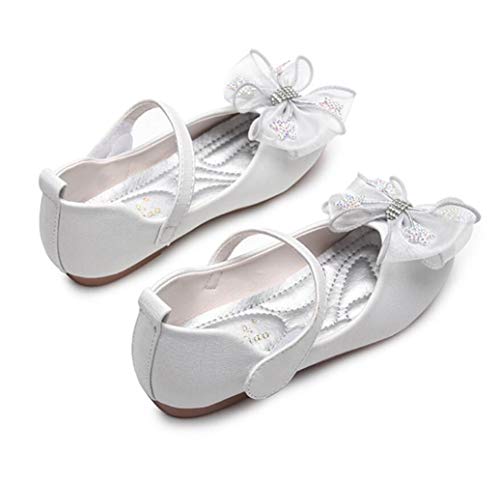 Little Girl Adorable Mary Jane Dress Shoes with Bow, Princess Ballerina Ballet Flats for Girl Party Wedding School Shoe3