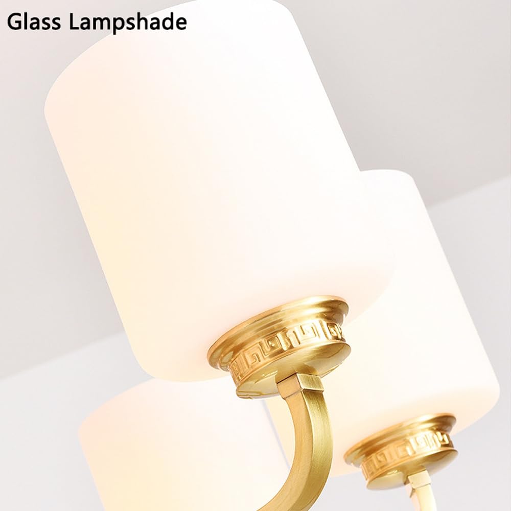 Żyrandol w stylu Mid-Century Modern – złota lampa wisząca, regulowany łańcuch, do jadalni, wyspy kuchennej, salonu