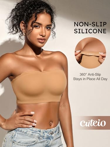 Image of Pullover Strapless Bras for Women - XS-M Unlined Wireless Bandeau